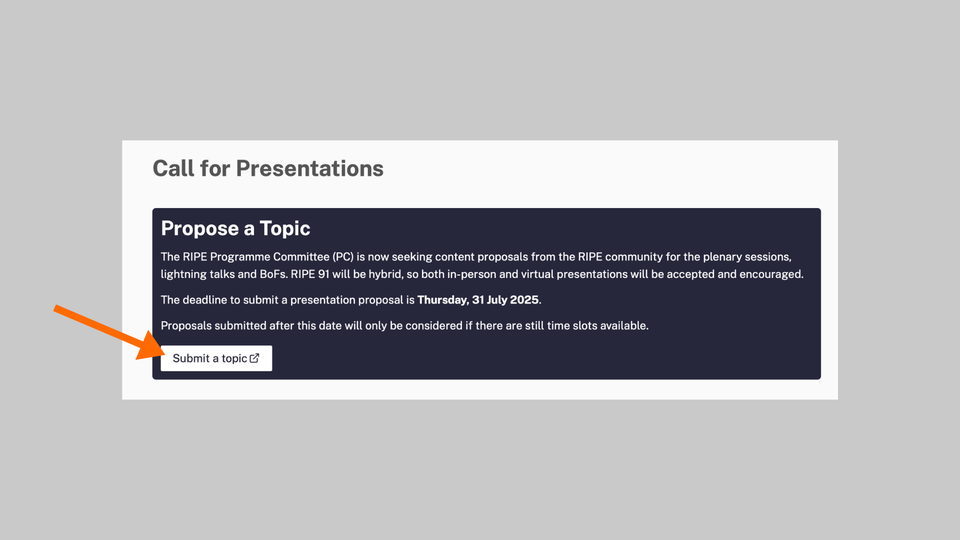 Step 1 Pretalx