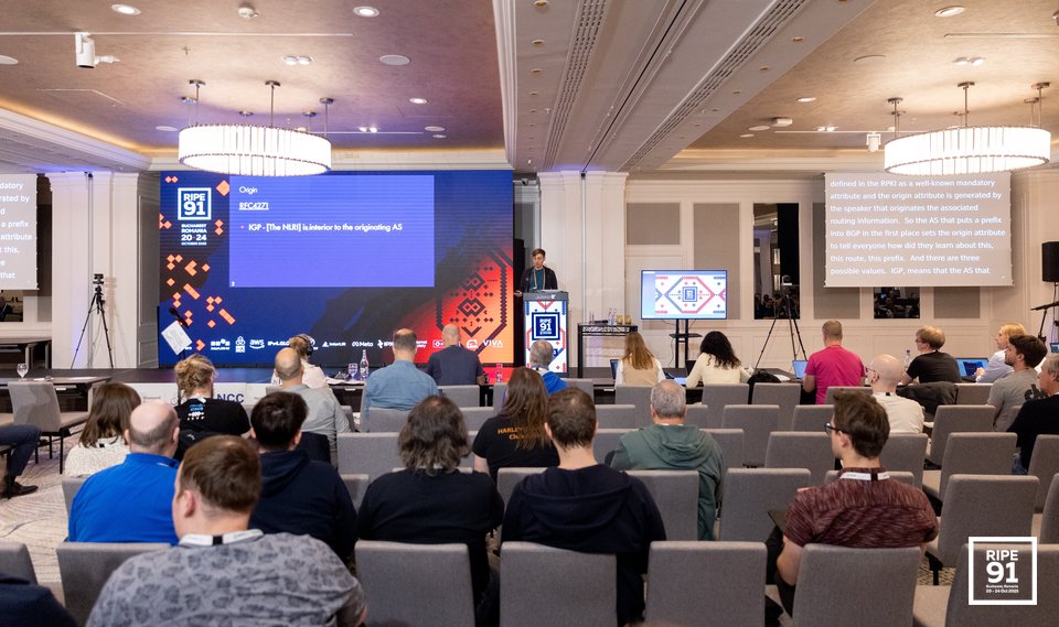 Photo taken from the RIPE 91 meeting