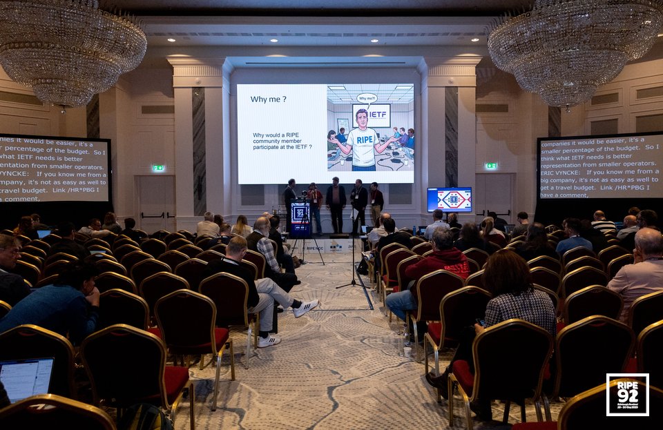 Photo taken from the RIPE 91 meeting