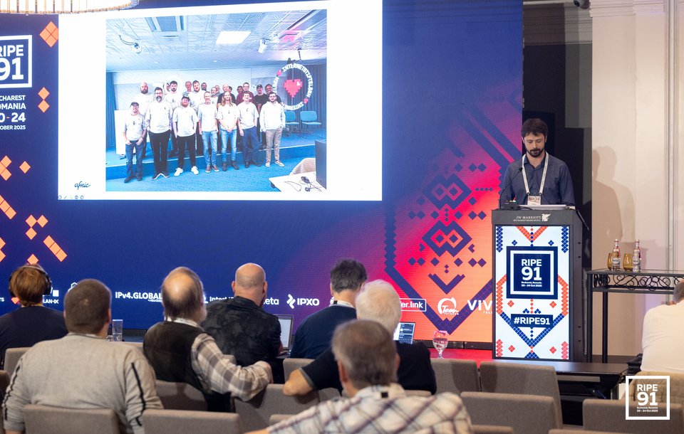 Photo taken from the RIPE 91 meeting