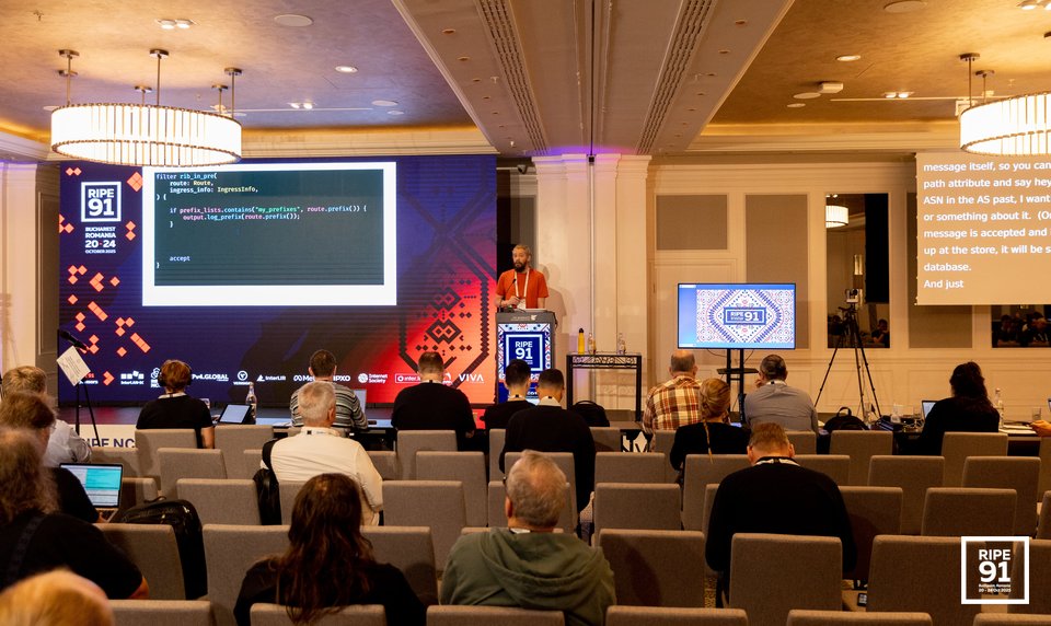 Photo taken from the RIPE 91 meeting