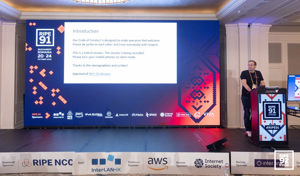 Photo taken from the RIPE 91 meeting