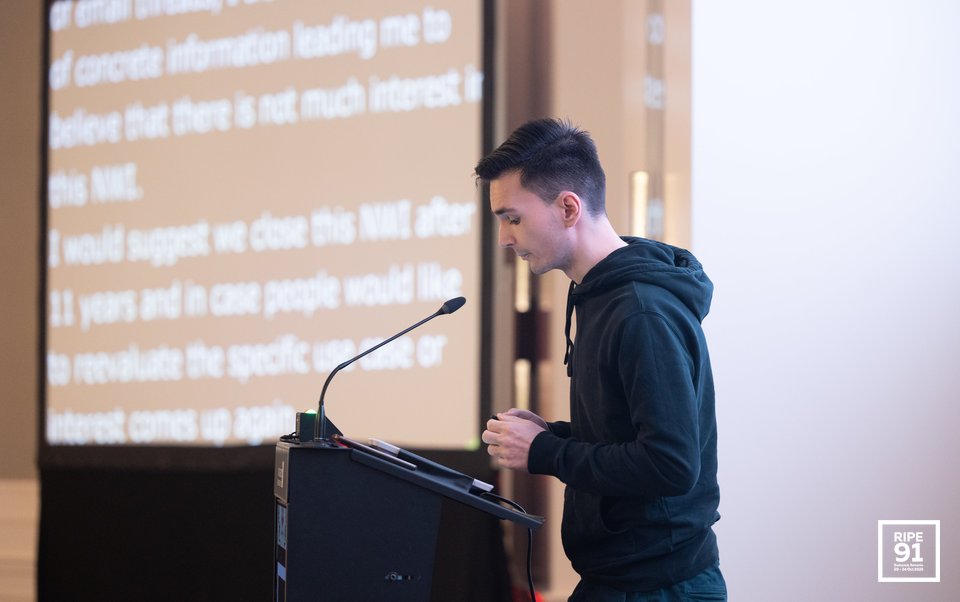 Photo taken from the RIPE 91 meeting