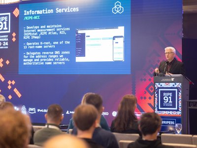 Photo taken from the RIPE 91 meeting